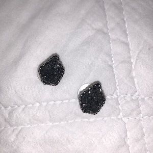 Kendra Scott Tessa Earrings-Black Drusy